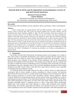 External debt in Africa and its implication on development: a review of past and current experience