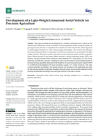 Development of a light-weight unmanned aerial vehicle for precision agriculture