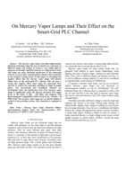 On mercury vapor lamps and their effect on the smart-grid PLC channel