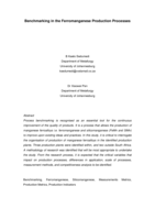 Benchmarking in the ferromanganese production processes