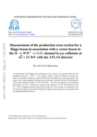 Measurement of the production cross section for a Higgs boson in association with a vector boson in the H - WW - * l v l v channel in p p collisions at p s = 13 TeV with the ATLAS detector