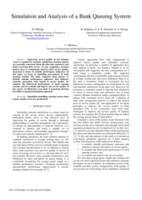 Simulation and analysis of a bank queuing system
