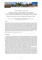 Attitudes of owners which impedes firm's growth : a case of small and medium-sized construction firms in Ghana