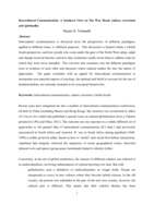 Intercultural communication : a Southern View on the way head : culture, terrorism and spirituality