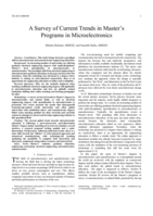 A survey of current trends in master’s programs in microelectronics