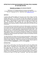 Effective filter backwashing with multiple washes of air and water