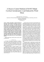 A passive control method of HAWT blade cyclical aerodynamic load induced by wind shear