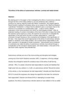 The ethics of the ethics of autonomous vehicles : Levinas and naked streets