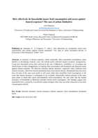 How effectively do households insure food consumption and assets against funeral expenses? The case of urban Zimbabwe
