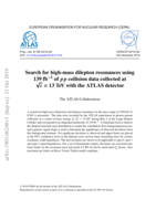 Search for high-mass dilepton resonances using 139 fb-1 of p p collision data collected at p s = 13 TeV with the ATLAS detector