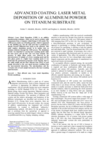 Advanced coating: laser metal deposition of aluminium powder on titanium substrate