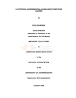 Electronic assessment in an end-user computing course