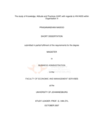 The study of knowledge, attitude and practices (KAP) with regards to HIV/AIDS within Organisation X