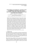 Networking of domestic construction enterprises for infrastructural delivery : a strategy for construction industry development