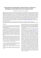Thermodynamic optimization tools for power tracking in a multistage concentrated solar power Rankine plant
