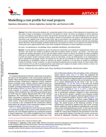 Modelling a cost profile for road projects