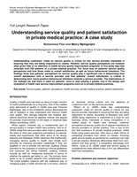 Understanding service quality and patient satisfaction in private medical practice : a case study