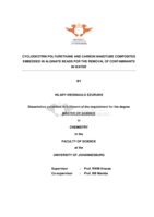 Cyclodextrin polyurethane and carbon nanotube composites embedded in alginate beads for the removal of contaminants in water