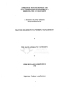 Aspects of management of the electricity supply industry in a deregulated environment