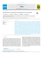 Characterization of copper slag for beneficiation of iron and copper