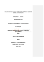 Exploration on survival strategies of rural women in Qumbu, Eastern Cape