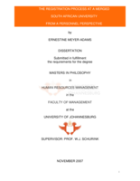 The registration process at a merged South African university from a personnel perspective