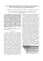 Environmental sustainability : multi-criteria decision analysis for resource recovery from organic fraction of municipal solid waste