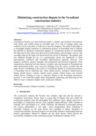 Minimizing construction dispute in the Swaziland construction industry