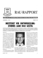 RAURapport Vol 3 no1 March 1970