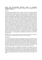 The relationship between grade 12 learners’ understandings about scientific inquiry and achievement in physical sciences
