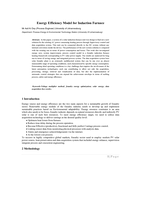 Energy efficiency model for induction furnace
