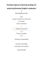 Concept maps as a learning strategy for acquiring Business English vocabulary