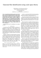 Gaussian blur identification using scale-space theory