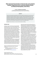 Water demand characteristics of shared water and sanitation facilities : experiences from community ablution blocks in eThekwini Municipality, South Africa