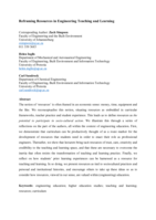 Reframing resources in engineering teaching and learning
