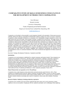 Comparative study of skills of business consultants in the development of production cooperatives