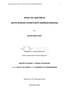 Intact set-shifting in South African patients with Anorexia nervosa