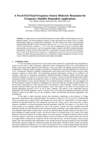 A novel-fed fixed frequency-source dielectric resonator for frequency stability-dependent applications