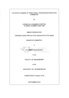 The effectiveness of traditional taxation methods on e-commerce