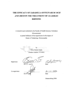 The efficacy of Sabadilla officinarum 30CH and 200CH in the treatment of allergic rhinitis