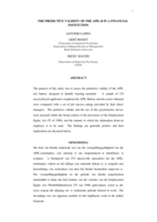 The predictive validity of the APIL-B in a financial institution.