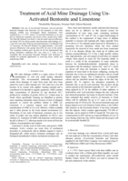 Treatment of acid mine drainage using un-activated bentonite and limestone