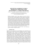 Identifying barriers to urban residential infrastructure development : a literature review