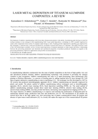 Laser metal deposition of titanium aluminide composites : a review
