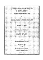 Patterns of family interaction in South African interracial marriages.