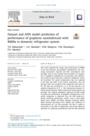 Dataset and ANN model prediction of performance of graphene nanolubricant with R600a in domestic refrigerator system