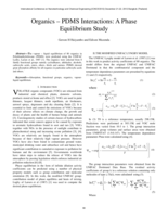 Organics - PDMS interactions : a phase equilibrium study