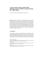 A mean-variance analysis of the global minimum variance portfolio constructed using the CARBS indices