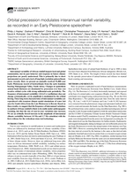 Orbital precession modulates interannual rainfall variability, as recorded in an Early Pleistocene speleothem