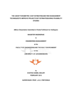 The use of parametric cost estimating and risk management techniques to improve project cost estimates during feasibility studies